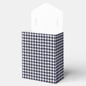 Gingham-Midnight Blue-Favor Box, Zent Geschenkschachtel (Geöffnet)