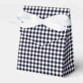 Gingham-Midnight Blue-Favor Box, Zent Geschenkschachtel (Vorderseite)