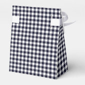 Gingham-Midnight Blue-Favor Box, Zent Geschenkschachtel (Rückseite)