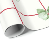 Gingham mit Bows Christmas Wrapping Paper Geschenkpapier (Rolleneckpunkt)