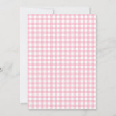 Gingham Monogram Baby Shower Einladung (Rückseite)