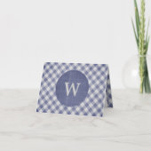 Gingham Monogram Notecard (Vorderseite)