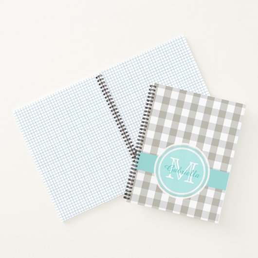 Gingham Monogram Notizblock (Innenseite)
