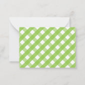 Gingham Monogram Valentine's Classroom Cards Mitteilungskarte (Rückseite)
