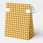 Gingham-Mustard Yellow-Favor Box, Zelt Geschenkschachtel (Rückseite)