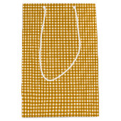 Gingham-Mustard Yellow-Gift Bag Mittlere Geschenktüte (Vorderseite)