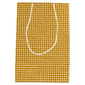 Gingham-Mustard Yellow-Gift Bag Mittlere Geschenktüte (Rückseite)