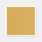 Gingham-Mustard Yellow Paper Napkins Serviette (Vorderseite)