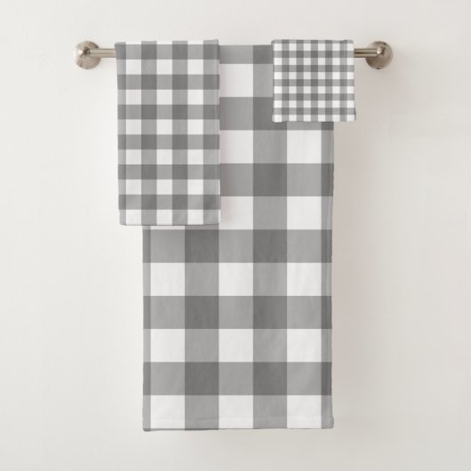 Gingham-Muster Badhandtuch Set (Insitu)