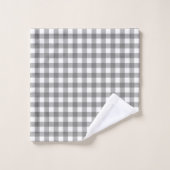 Gingham-Muster Badhandtuch Set (Waschlappen)