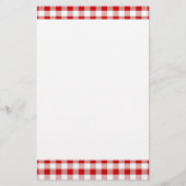 Gingham-Muster-Briefpapier Briefpapier (Vorderseite)