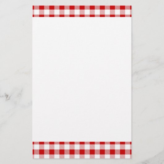 Gingham-Muster-Briefpapier Briefpapier (Vorderseite)