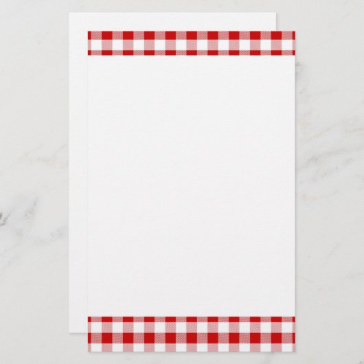 Gingham-Muster-Briefpapier Briefpapier (Vorne/Hinten)