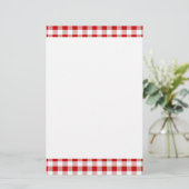 Gingham-Muster-Briefpapier Briefpapier (Stehend Vorderseite)