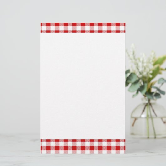 Gingham-Muster-Briefpapier Briefpapier (Stehend Vorderseite)