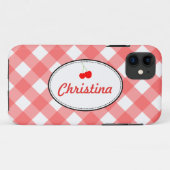 Gingham-Muster Case-Mate iPhone Hülle (Rückseite (Horizontal))