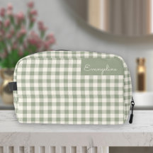 Gingham-Muster Cottagecore Boho Beige Sage Name