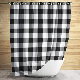 Gingham-Muster Duschvorhang