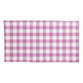 Gingham-Muster für herrliche rosa und weiße Karos Kissenbezug (Rückseite-Rechts)