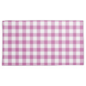 Gingham-Muster für herrliche rosa und weiße Karos Kissenbezug (Vorderseite-Rechts)