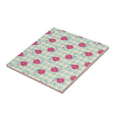Gingham-Muster für karierte und heiß rosa Rose Fliese (Seite)