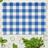 Gingham-Muster-Geschirrtuch im Kobalt-Blau Geschirrtuch (Gefaltet)