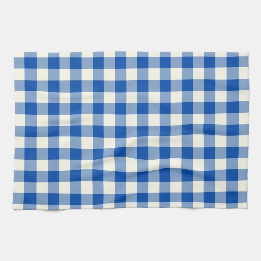 Gingham-Muster-Geschirrtuch im Kobalt-Blau Geschirrtuch (Horizontal)