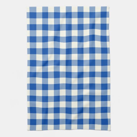 Gingham-Muster-Geschirrtuch im Kobalt-Blau Geschirrtuch (Vertikal)