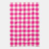 Gingham-Muster-Geschirrtuch im Pink Küchentuch (Vertikal)