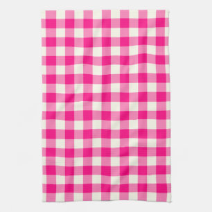 Gingham-Muster-Geschirrtuch im Pink Küchentuch