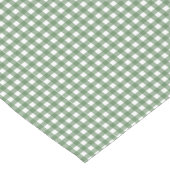 Gingham Muster grün mit Familienname Kurzer Tischläufer (Ecke)