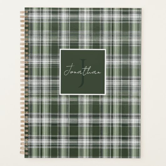 Gingham-Muster im Stil eines maßgeschneiderten Pla Planer (Vorderseite)