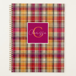Gingham-Muster im Stil eines maßgeschneiderten Pla Planer