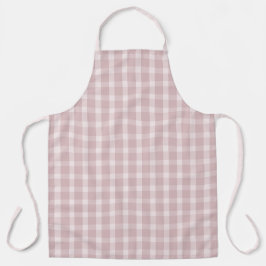 Gingham-Muster in Ballerina-Preppy-Rosa-Tönen Schürze
