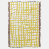 Gingham-Muster in Gelb Decke (Vorderseite Vertikal)