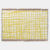 Gingham-Muster in Gelb Decke (Vorderseite)