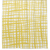 Gingham-Muster in Gelb Duschvorhang (Vorderseite)