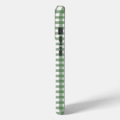 Gingham-Muster in Grün mit Namen Case-Mate iPhone Hülle (Rückseite / Links)