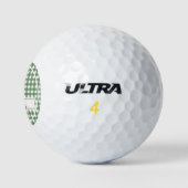 Gingham-Muster in Grün mit Namen Golfball (Logo)