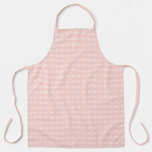 Gingham-Muster in rosafarbenem Rosa und pastellfar Schürze (Vorderseite)