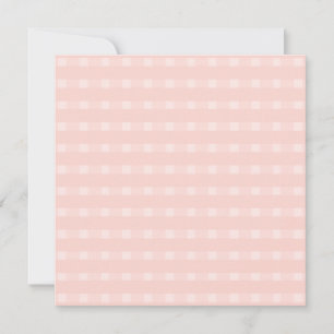 Gingham-Muster in Rosarot und Pastell-Pfirsich Karte