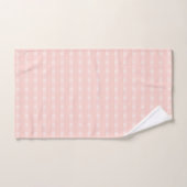 Gingham-Muster in Rosé und Pastell-Pfirsich Badhandtuch Set (Handtuch)