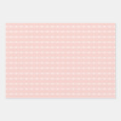 Gingham-Muster in Rosé und Pastell-Pfirsich Geschenkpapier Set (Vorderseite 3)