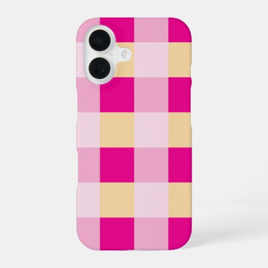 Gingham-Muster iPhone 16 Hülle (Rückseite)