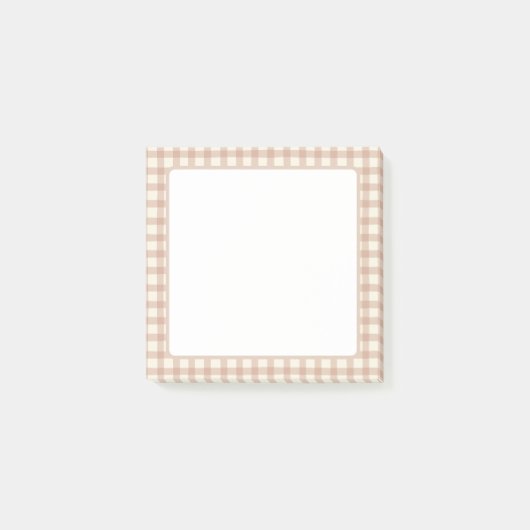 Gingham-Muster Post-it Klebezettel (Vorderseite)