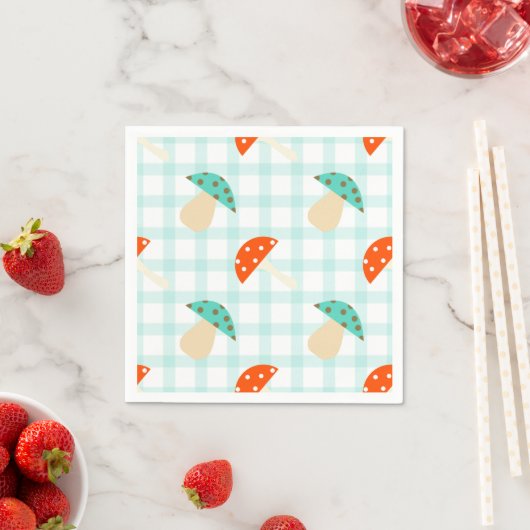 Gingham-Muster Serviette (Beispiel)