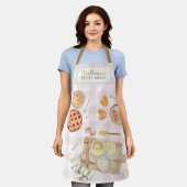Gingham-Muster Wasserfarbe Gebäck Backen Bäckerei Schürze (Getragen)