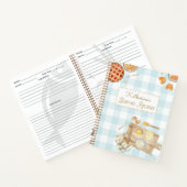 Gingham-Muster-Wasserfarbe-Gebäck-Backrezept Notizblock (Innenseite)