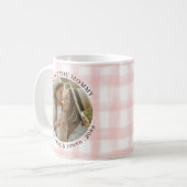 Gingham Mütter Tag Beste Mama je Foto Kaffeetasse (Vorderseite Links)