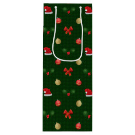 Gingham Navidad Ornaments Geschenktüte Für Weinflaschen